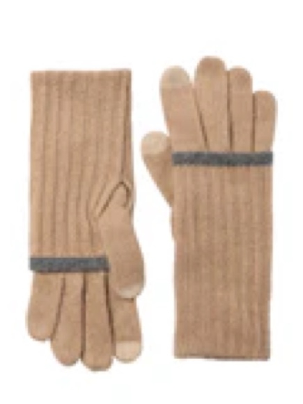 Amicale Cashmere Foldover Ribbed Gloves